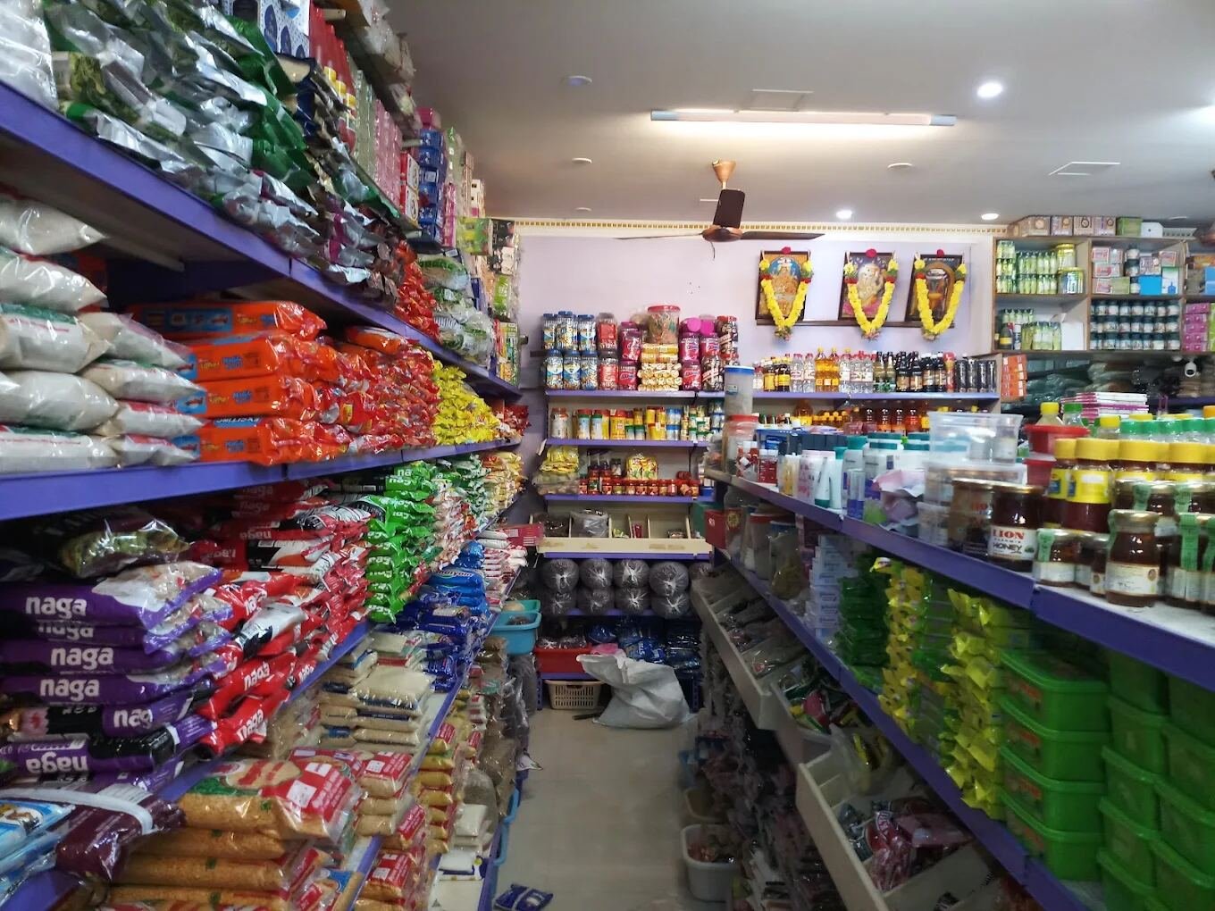Groceries aisle at Vinayaga Super Market
